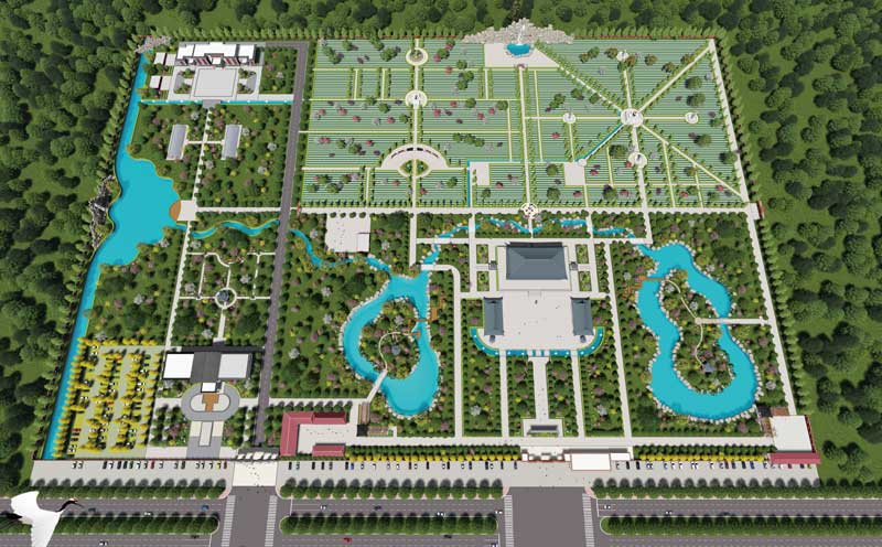 东营永安陵园建筑布局平面图